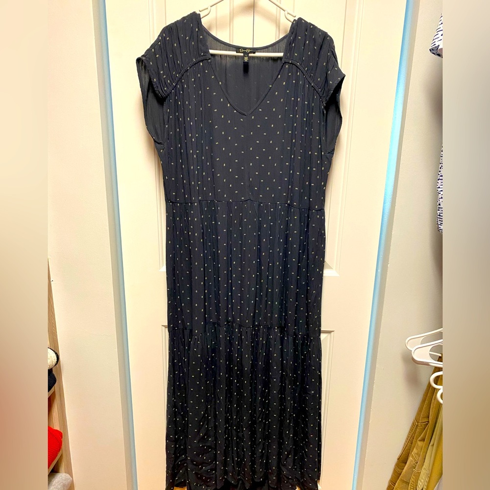 Jessica Simpson V-neck Maxi Dress Size L